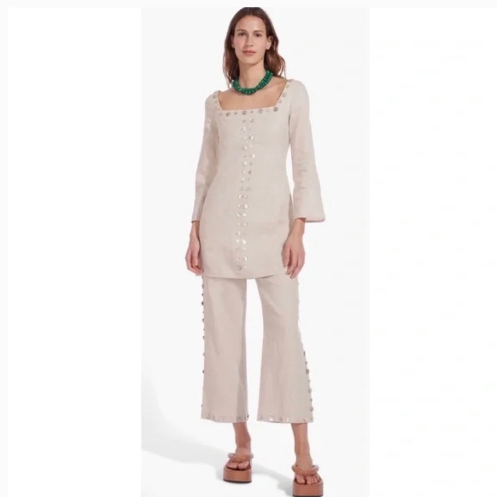 STAUD Chiara Dress ( Natural Color) Brand New !